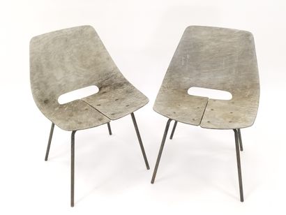 GUARICHE PIERRE (1926-1995), 

Pair of chairs...