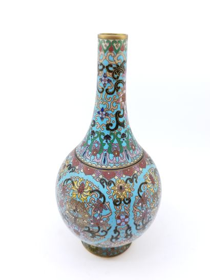 MODERN WORK CHINA

Pair of cloisonné vases,...