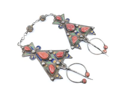 ALGERIA, KABYLIE

Pair of silver fibulas...