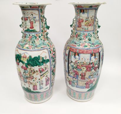 CHINE XIXeme siècle

Paire de vases balustre...