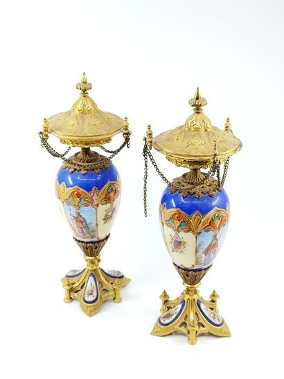 IN THE TASTE OF SEVRES

Pair of urn-shaped...