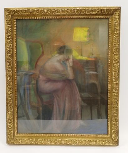 Marius ENGALIÈRE (1824-1857) 

Femme pensante

Pastel...