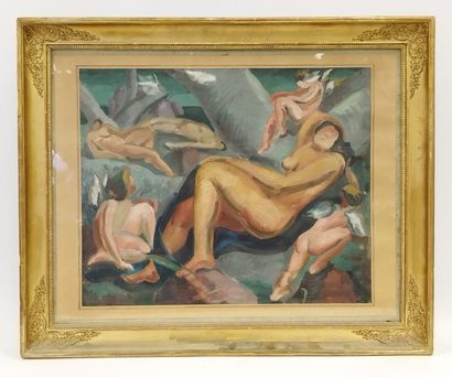 
PAIRE DE GOUACHES encadrées et vitrées


