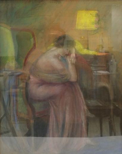 Marius ENGALIÈRE (1824-1857) 

Femme pensante

Pastel...