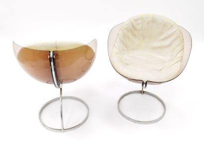 BORIS TABAKOFF (1927-1985) 

Paire de chaises

Plexiglas...