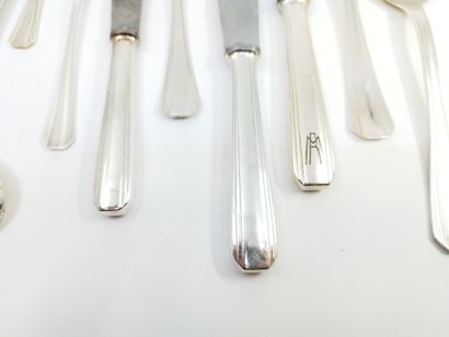 CHRISTOFLE Modèle Boréal ménagère comprenant...