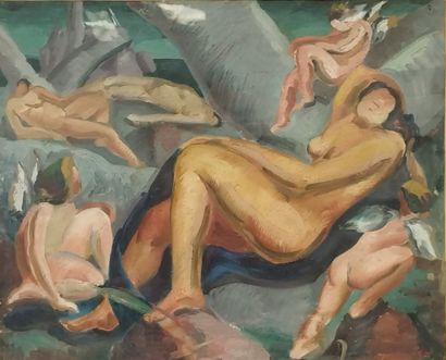 
PAIRE DE GOUACHES encadrées et vitrées

