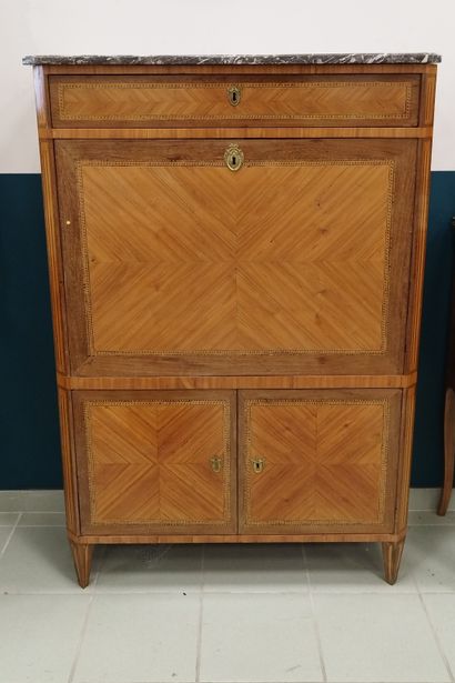 SECRETARY in wood and veneer of precious...