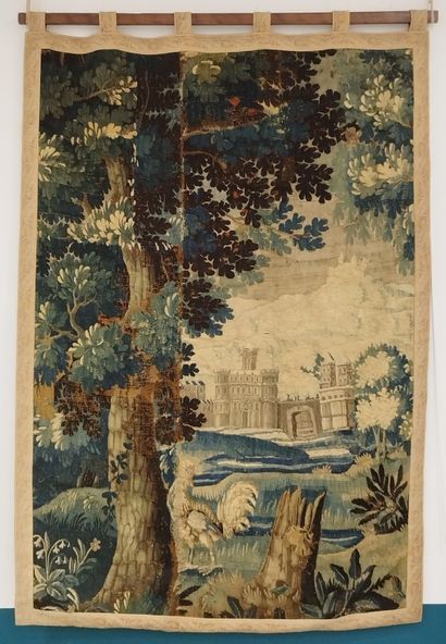 AUBUSSON

Pair of polychrome woolen doors...
