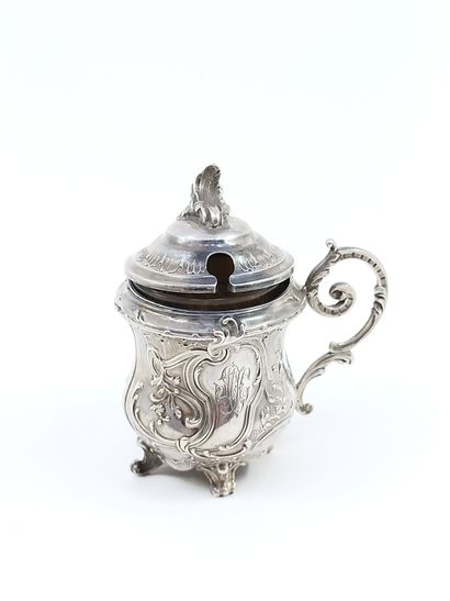 MOUTARDIER en argent de style louis XV à...