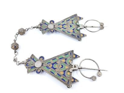 ALGERIA, KABYLIE

Pair of silver fibulas...