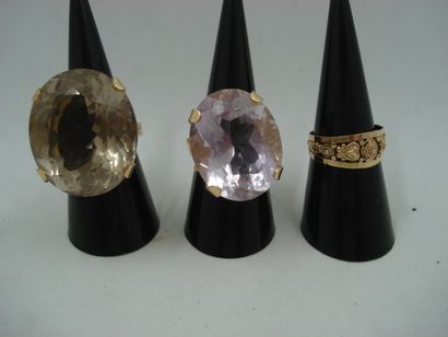 2 Bagues Or 18kt et pierres 32,99 g 1 Bague...