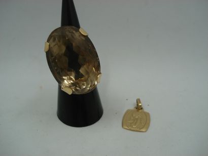 1 Bague Or 18kt et pierre 20,53 g 1 Pendentif...
