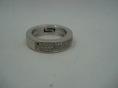1 Bague Or 18kt et pavage diamants 9,49 g...