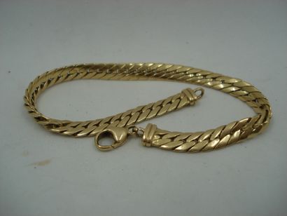 1 Bracelet Or 18kt 9,08 g maille anglais...