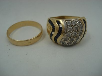 1 Alliance Or 18kt 2,42 g 1 Bague Or 18kt...