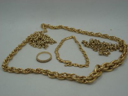 1 Bague Or 18kt et pierres 2,26 g 1 Bracelet...