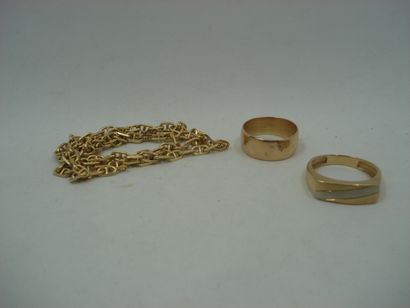 1 Chaîne Or 18kt 19,00 g maille forcat marine...