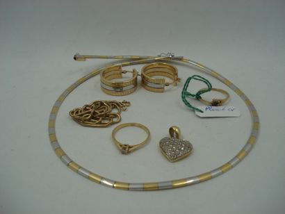 1 Collier Or 2 tons 18kt 22,74 g 1 Paire...