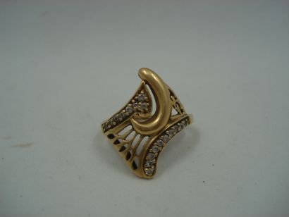 1 Bague Or 18kt et pierres 5,08 g 