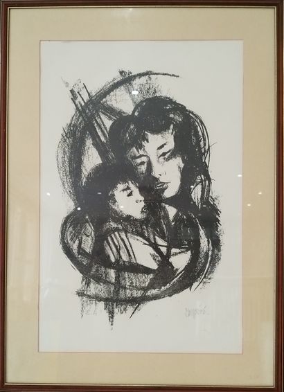 SEMPERE Flavien (1936-2022) 
Calin mere/fille
Epreuve...