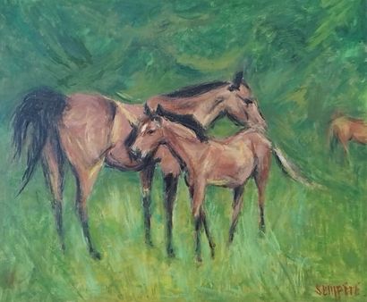 SEMPERE Flavien (1936-2022) 
Chevaux dans...