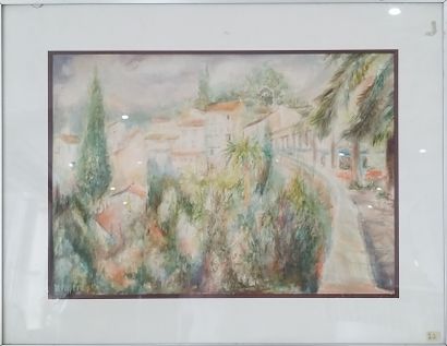 SEMPERE Flavien (1936-2022) 
Bormes les mimosas
Aquarelle...
