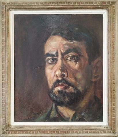 SEMPERE Flavien (1936-2022) 
Autoportrait
Huile...