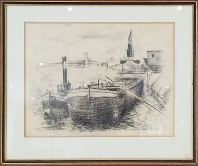 SEMPERE Flavien (1936-2022) 
Le port d'Ivry
Dessin...