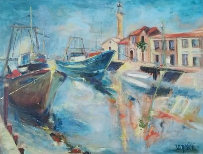 SEMPERE Flavien (1936-2022) 
Entree du canal,...