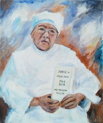SEMPERE Flavien (1936-2022)
Soeur Julia 
Huile...