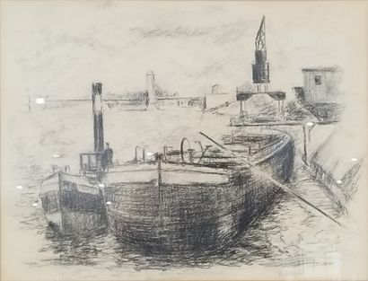 SEMPERE Flavien (1936-2022) 
Le port d'Ivry
Dessin...
