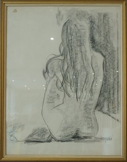 SEMPERE Flavien (1936-2022) 
Nue assise de...