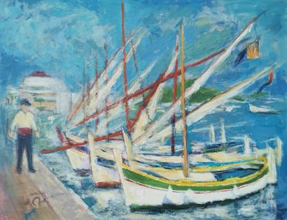SEMPERE Flavien (1936-2022)
Pointus au port
Huile...