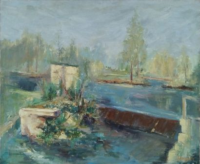 SEMPERE Flavien (1936-2022) 
Le deversoir
huile...