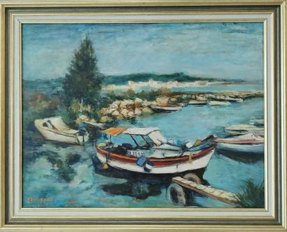 SEMPERE Flavien (1936-2022) 
La reppe à Sanary
Huile...
