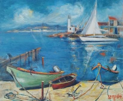 SEMPERE Flavien (1936-2022) 
Barques au repos...