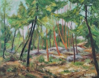 SEMPERE Flavien (1936-2022) 
Barbizon
Huile...