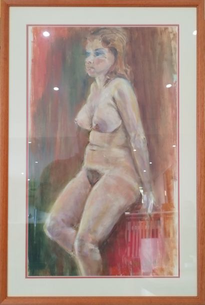 SEMPERE Flavien (1936-2022) 
Pose nue contre...