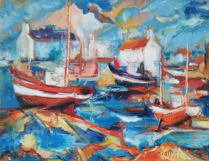 SEMPERE Flavien (1936-2022) 
Bateau sur la...