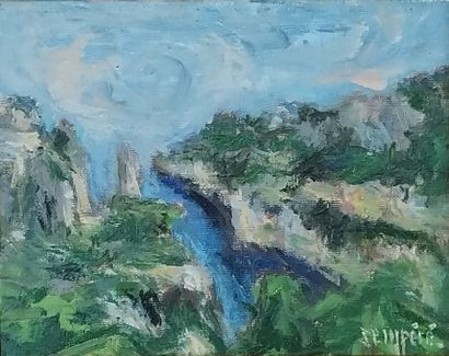 SEMPERE Flavien (1936-2022) 
Les calanques
Huile...