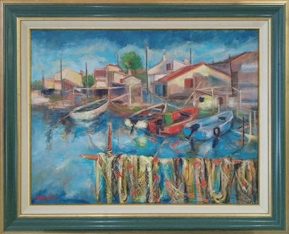 SEMPERE Flavien (1936-2022) 
Village de pécheurs...