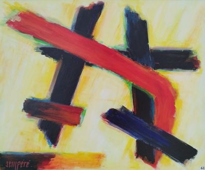 SEMPERE Flavien (1936-2022) 
Premonition
Huile...