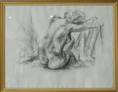SEMPERE Flavien (1936-2022) 
Nue assise avachi...