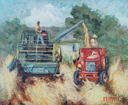 SEMPERE Flavien (1936-2022) 
Moisson en ardeche...
