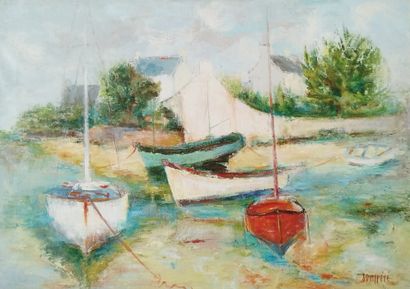 SEMPERE Flavien (1936-2022) 
Petit port breton,...