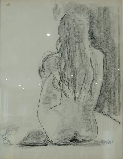 SEMPERE Flavien (1936-2022) 
Nue assise de...