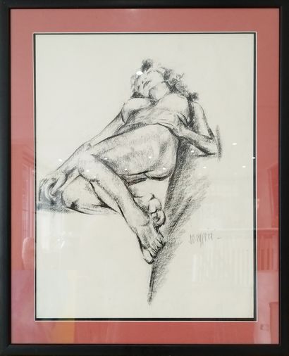 SEMPERE Flavien (1936-2022) 
Nu allongé
Dessin...