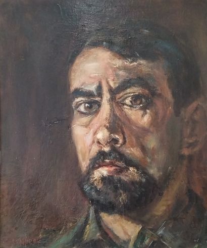 SEMPERE Flavien (1936-2022) 
Autoportrait
Huile...