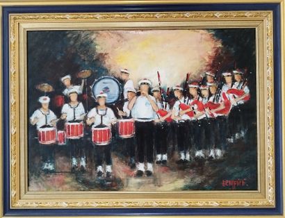 SEMPERE Flavien (1936-2022)
Big band Bagad
Huile...